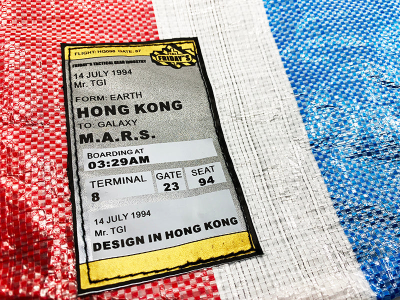 TGI Friday's Classic Hong Kong Style Red-White-Blue Bag