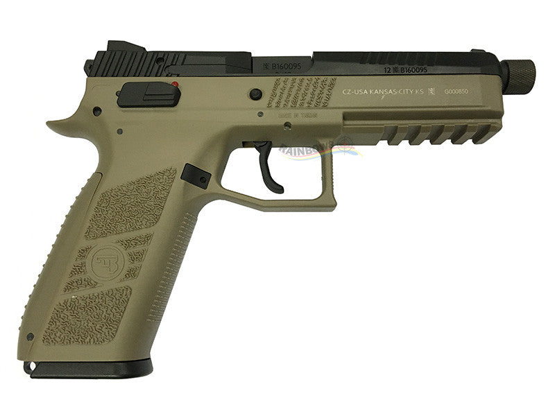 KJ Works CZ75 P09 Tactical GBB/CO2 Pistol - Tan (ASG Licensed)