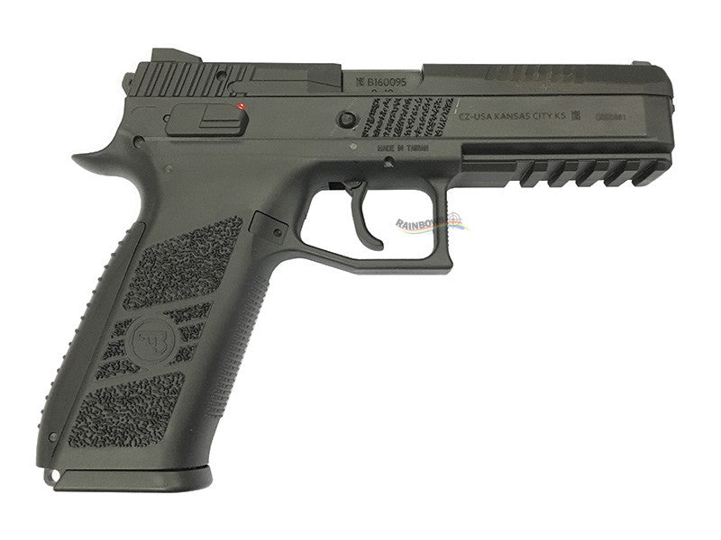 KJ Works CZ75 P09 Duty GBB/CO2 Pistol - Black (ASG Licensed)