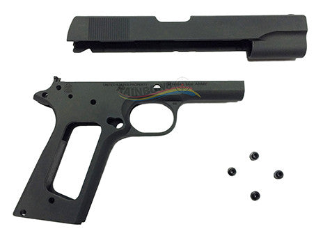 Guarder Aluminum Slide & Frame for Marui M1911A1 (US ARMY / Black)