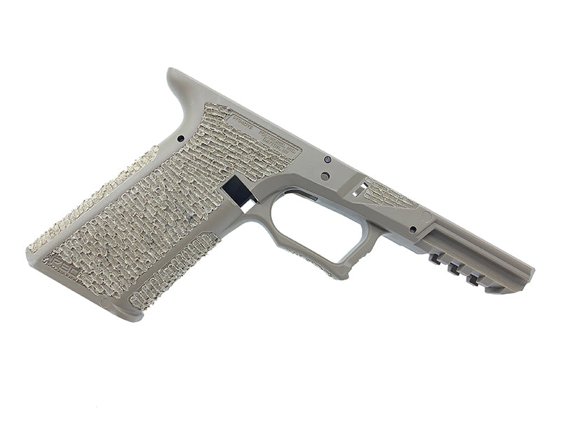 JDG Polymer80 P80 PF940V2 CUSTOM STIPPLING Lower Frame for G17 Gen3 (FDE, Type A)