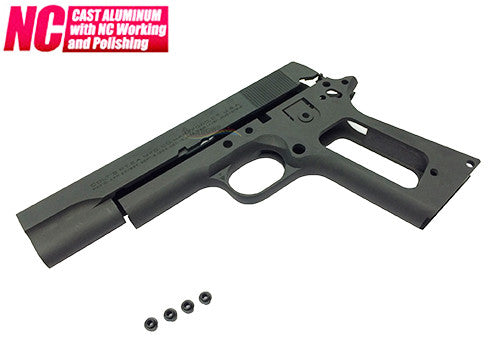 Guarder Aluminum Slide & Frame for Marui M1911A1 (National Matc / Black)