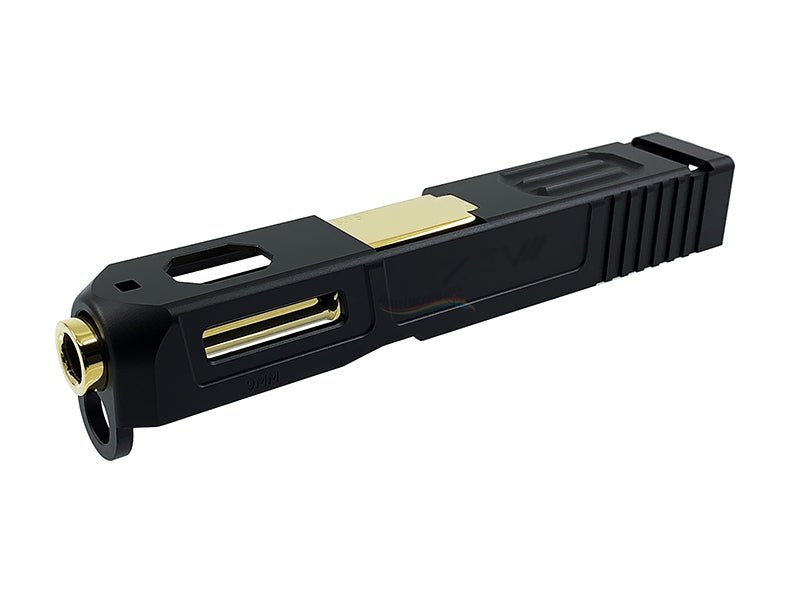 Z Style Aluminium Slide & Stainless (Gold) Steel Barrel For Marui G26 GBB (Black)