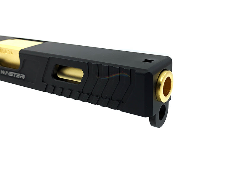 Gunsmith Bros TTI Style G17 Aluminum Slide & Gold Barrel Kit Set (Black)