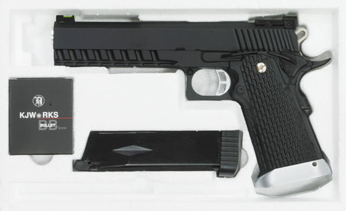 APLUS Custom KJ Works HI-CAPA KP06 GBB/CO2 Pistol - Black (With Deep Engraving Marking)
