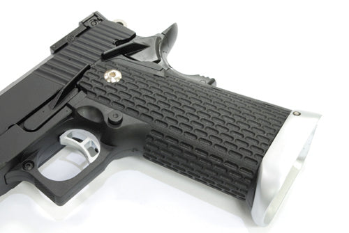 APLUS Custom KJ Works HI-CAPA KP06 GBB/CO2 Pistol - Black (With Deep Engraving Marking)