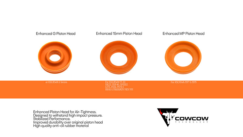 CowCow Enhanced 15mm Piston Head For KWA/KSC Pistols