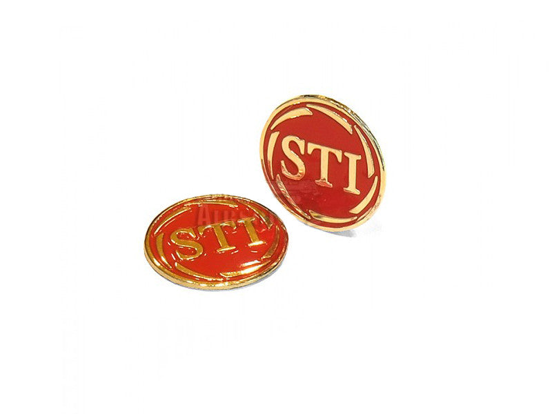 ADEPOT CUSTOM STI Style Metal Grip Badge for Hi-Capa (Gold Red)