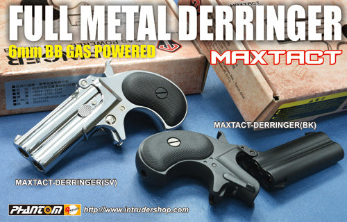 MAXTACT DERRINGER FULL METAL GAS GUN (BLACK)