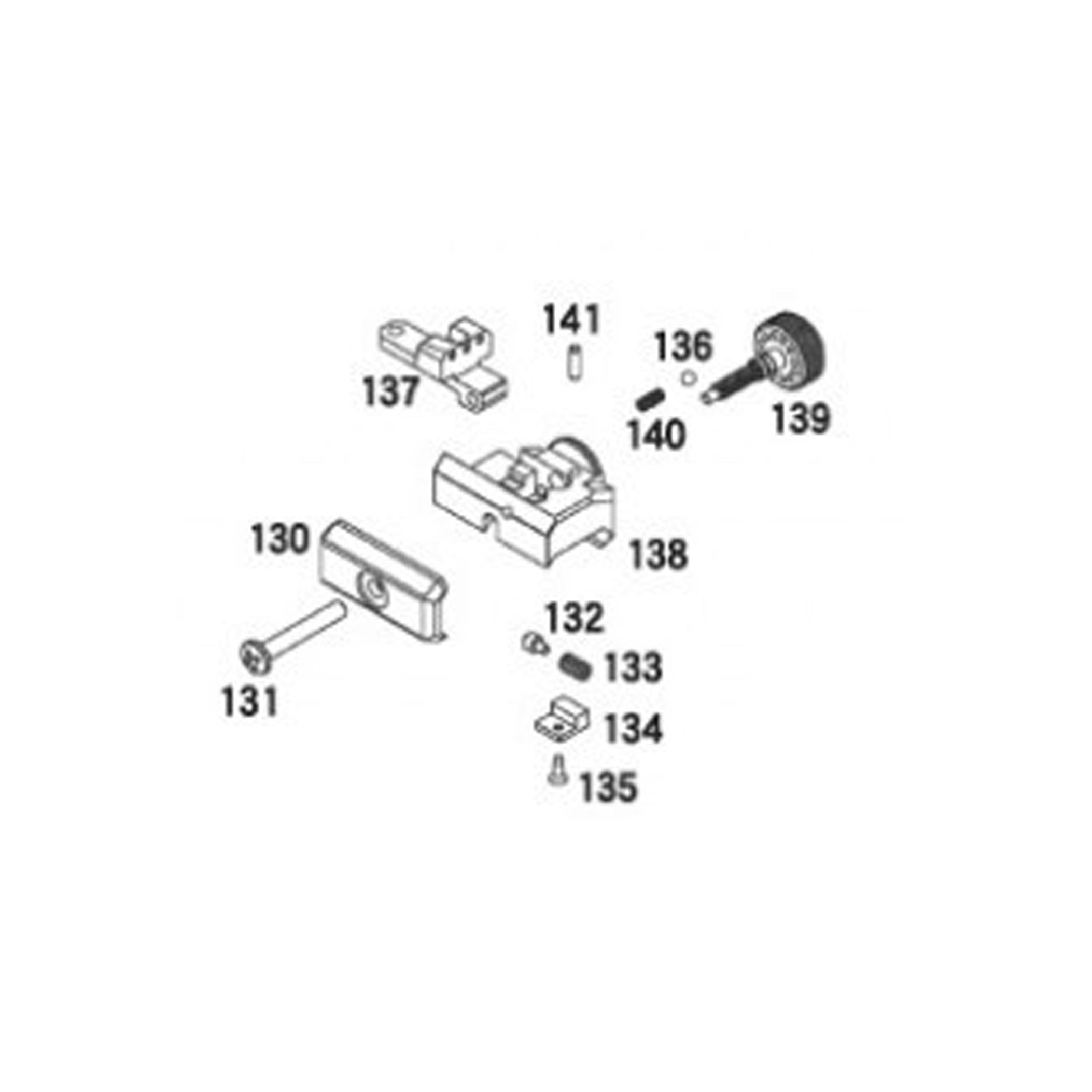 Rear Sight Set For KWA MP7 GBB