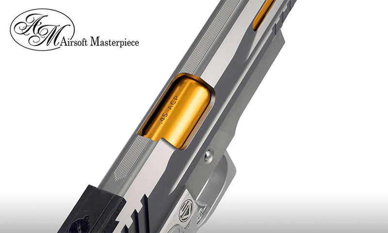 Airsoft Masterpiece .45 Threaded Aluminum Outer Barrel for Hi-CAPA 5.1 (Chrome Ver., Silver)