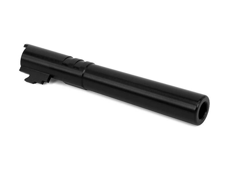 Airsoft Masterpiece .45 Threaded Aluminum Outer Barrel for Hi-CAPA 5.1 (Chrome Ver., Black)