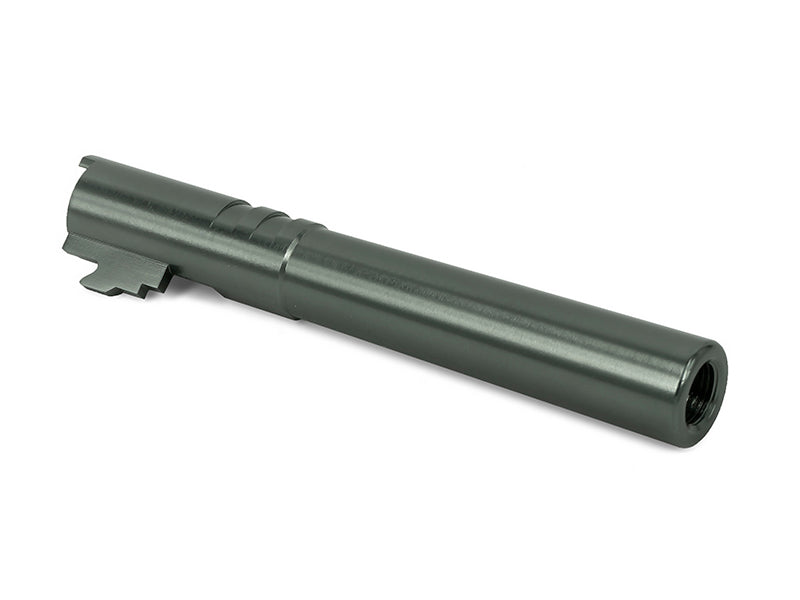 Airsoft Masterpiece .45 Threaded Aluminum Outer Barrel for Hi-CAPA 5.1 (Chrome Ver., Titanium Grey)