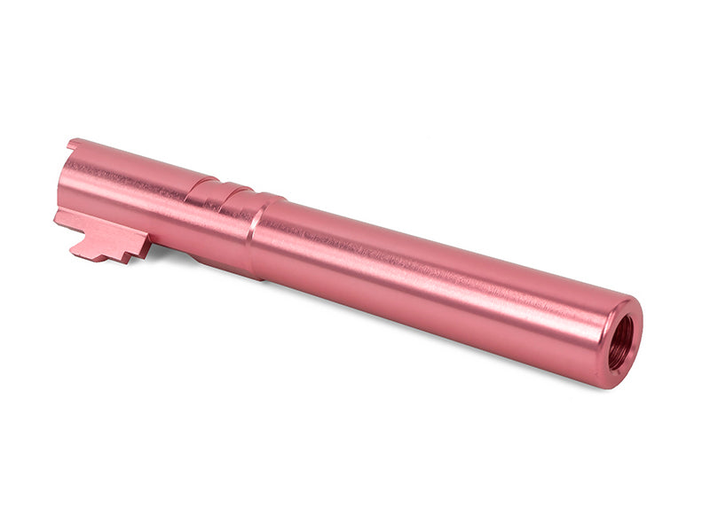 Airsoft Masterpiece .45 Threaded Aluminum Outer Barrel for Hi-CAPA 5.1 (Chrome Ver., Pink)