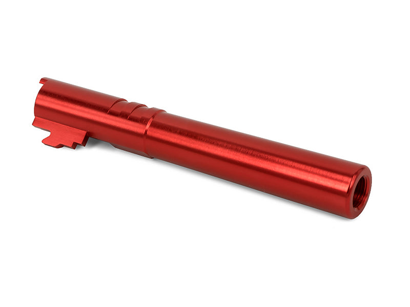 Airsoft Masterpiece .45 Threaded Aluminum Outer Barrel for Hi-CAPA 5.1 (Chrome Ver., Red)