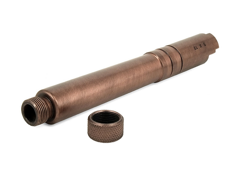 Airsoft Masterpiece STEEL Fix Outer Barrel with Threads for Hi-CAPA 5.1 (Copper)