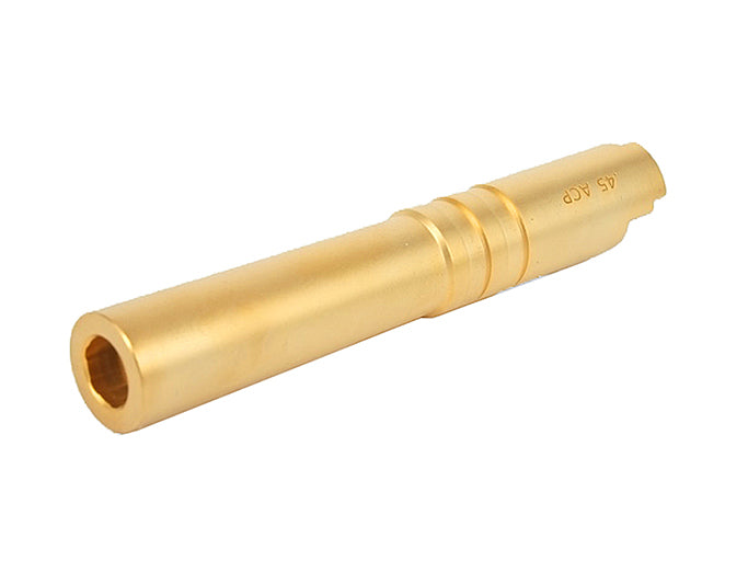 Airsoft Masterpiece .45 ACP GOLDEN STEEL Fix Outer Barrel for Hi-CAPA 4.3 (Gold)