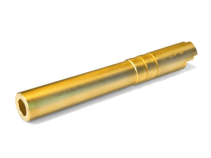 Airsoft Masterpiece .45 ACP Steel Fix Outer Barrel for Hi-CAPA 5.1 (Gold)