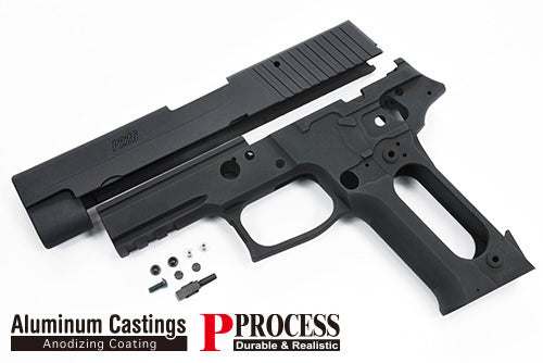 Guarder Aluminum Slide & Frame For MARUI P226 Rail (Black/Late Ver. Marking) - 2022 New Version