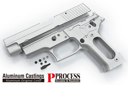 Guarder Aluminum Slide & Frame For MARUI P226 Navy (Silver/No Marking) - 2022 New Version