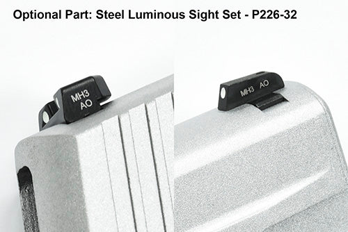 Guarder Aluminum Slide & Frame For MARUI P226 Navy (Silver/MK24 Marking) - 2022 New Version