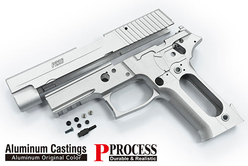 Guarder Aluminum Slide & Frame For MARUI P226 E2 (Silver/E2 Marking) - 2022 New Version