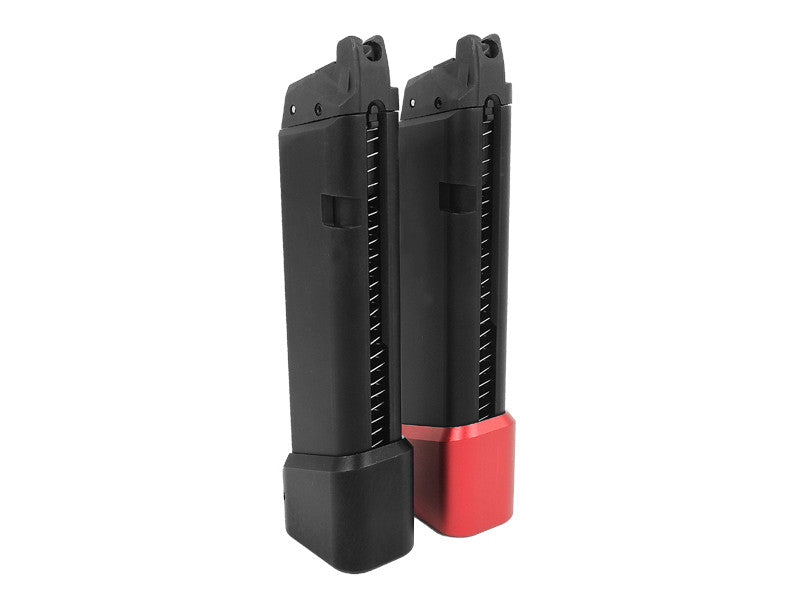 ProWin CNC 36rd STD 9mm 17RD+6RD Magazine for Marui G-Series GBB (Red Base)