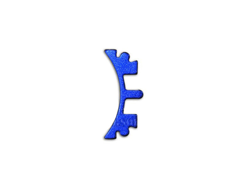 Airsoft Masterpiece Aluminum SV Puzzle Trigger Ring - Short Curve Blue