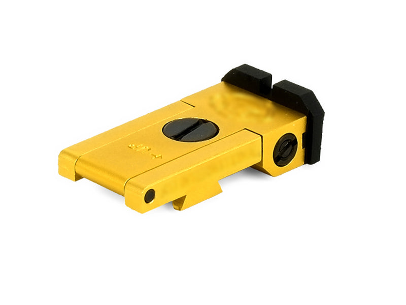 Airsoft Masterpiece Aluminum Rear Sight for Hi-CAPA - STI (Gold)