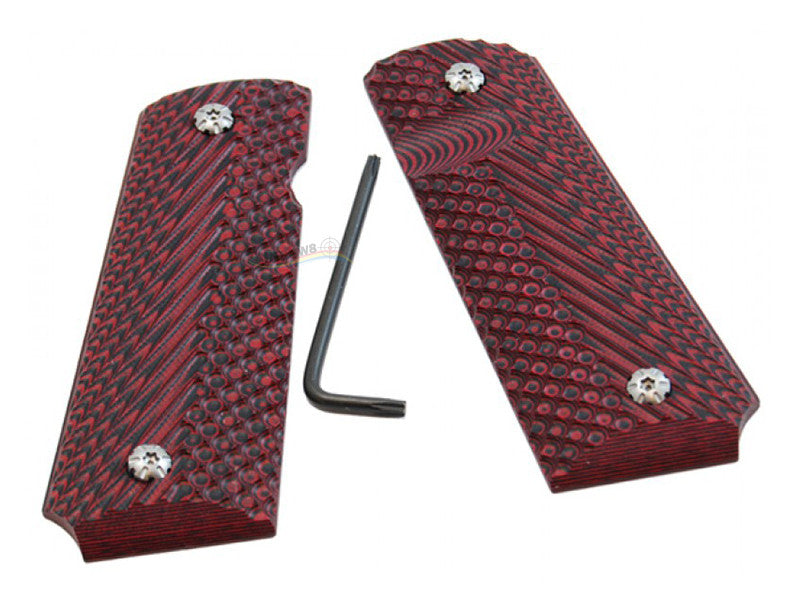 Double Alpha Academy 1911 Carbon / G10 Grips (Red)