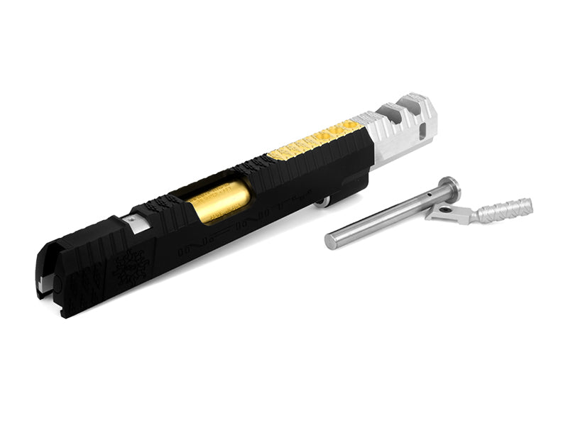Airsoft Masterpiece Infinity IMM Cross Ver.4 (Sun) Open Slide Kit (Black / Silver)