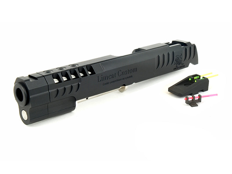 Airsoft Masterpiece LimCat Perfect Sight Standard Slide with Fiber Sights for Hi-CAPA (Black)