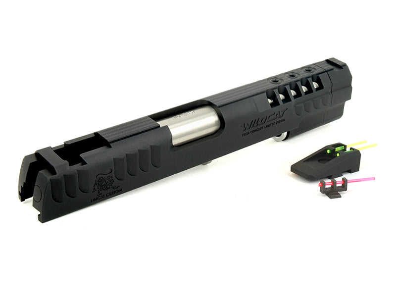 Airsoft Masterpiece LimCat Perfect Sight Standard Slide with Fiber Sights for Hi-CAPA (Black)