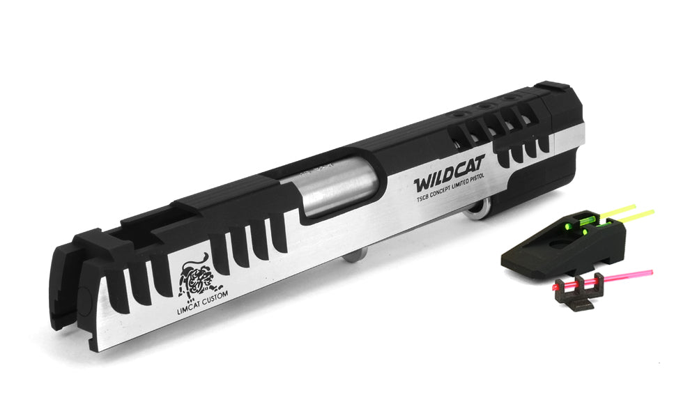 Airsoft Masterpiece LimCat Perfect Sight Standard Slide with Fiber Sights for Hi-CAPA (Two Tone)