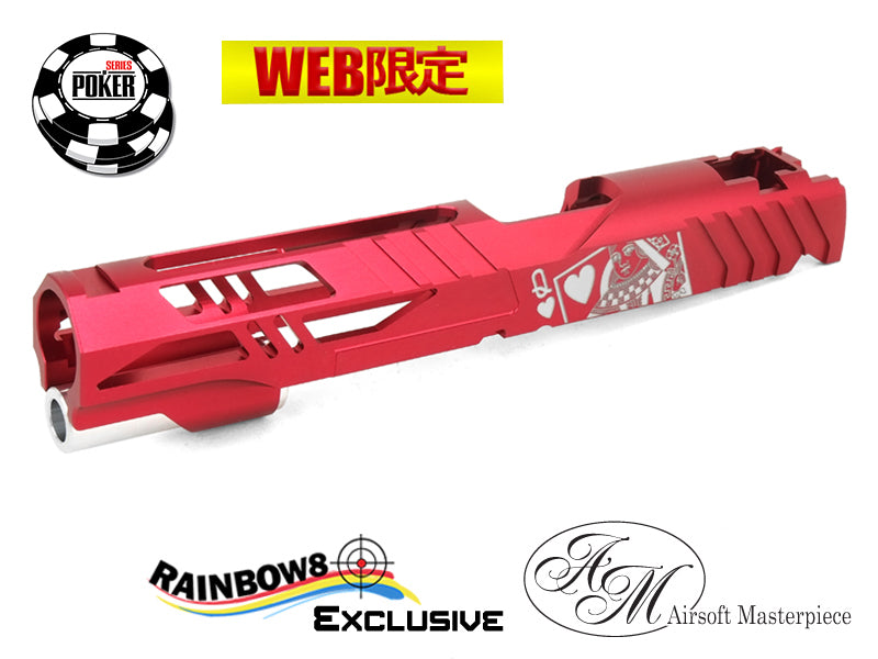 Airsoft Masterpiece Poker Series "QUEEN OF HEARTS" Custom Slide for Hi-CAPA/1911