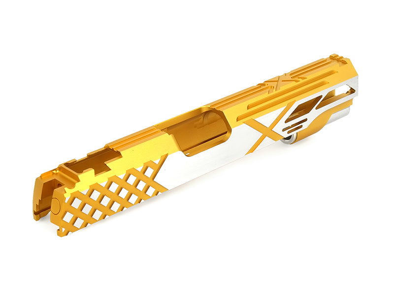 Airsoft Masterpiece Custom "X" Standard Slide for Hi-CAPA/1911 (Gold, Two Tone)