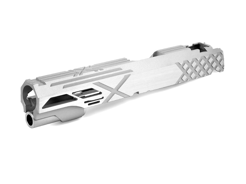 Airsoft Masterpiece Custom "X" Standard Slide for Hi-CAPA/1911 (Silver)