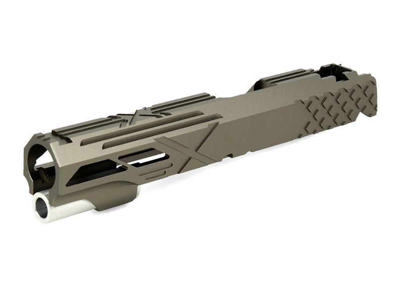 Airsoft Masterpiece Custom "X2" Standard Slide for Hi-CAPA/1911 (Titanium Grey)