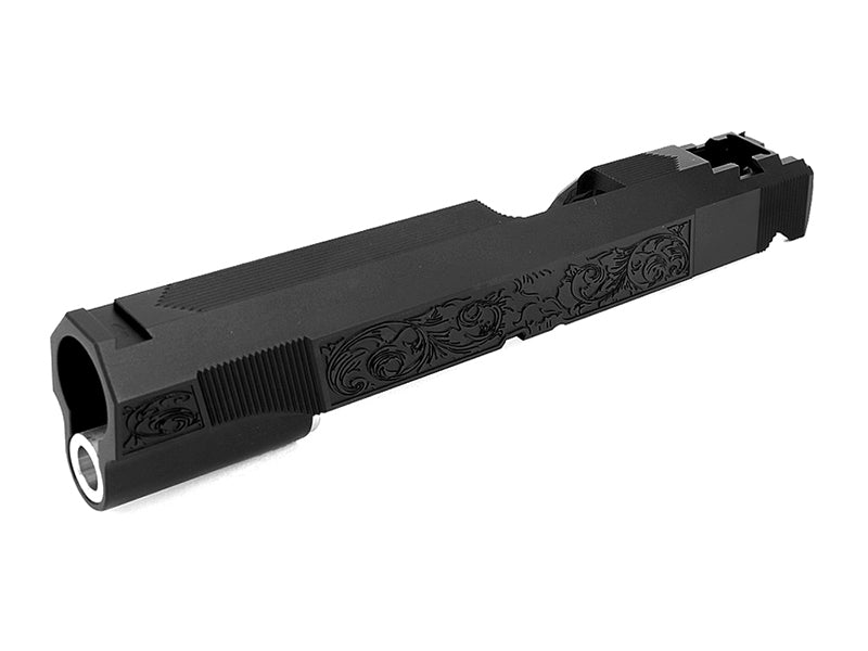 Airsoft Masterpiece Gothic Engraved Standard Slide for Hi-CAPA/1911 (Black)