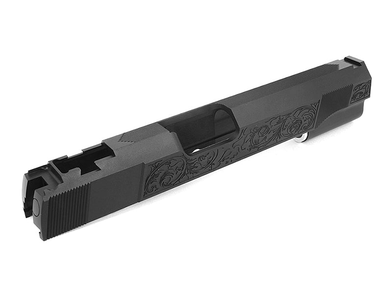Airsoft Masterpiece Gothic Engraved Standard Slide for Hi-CAPA/1911 (Black)
