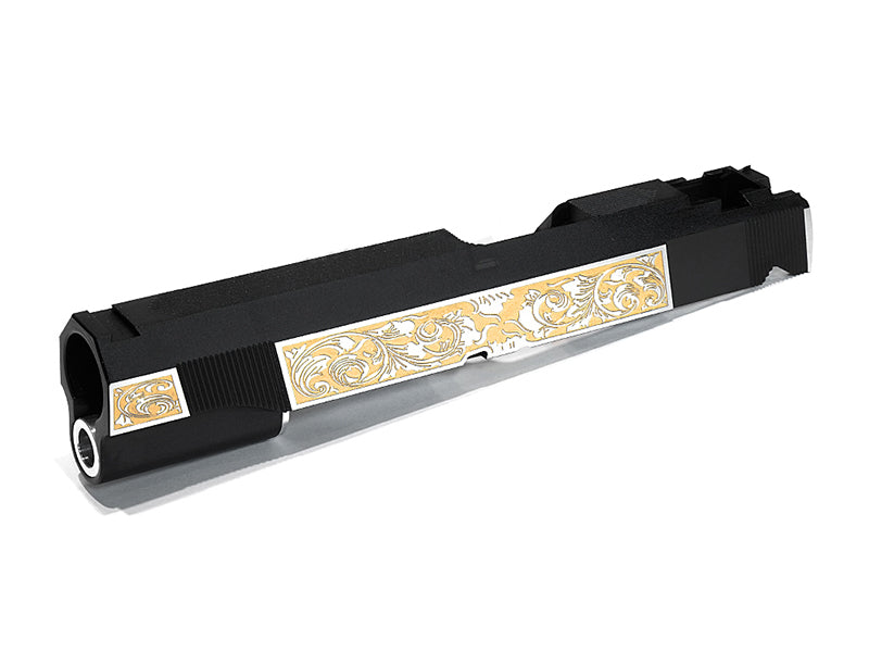 Airsoft Masterpiece Gothic Engraved Standard Slide for Hi-CAPA/1911 (Two Tone, Gold)