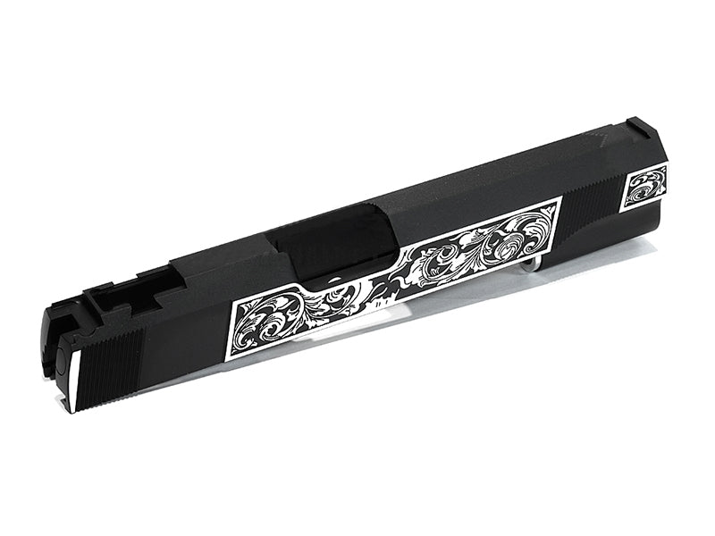 Airsoft Masterpiece Gothic Engraved Standard Slide for Hi-CAPA/1911 (Two Tone, Black)