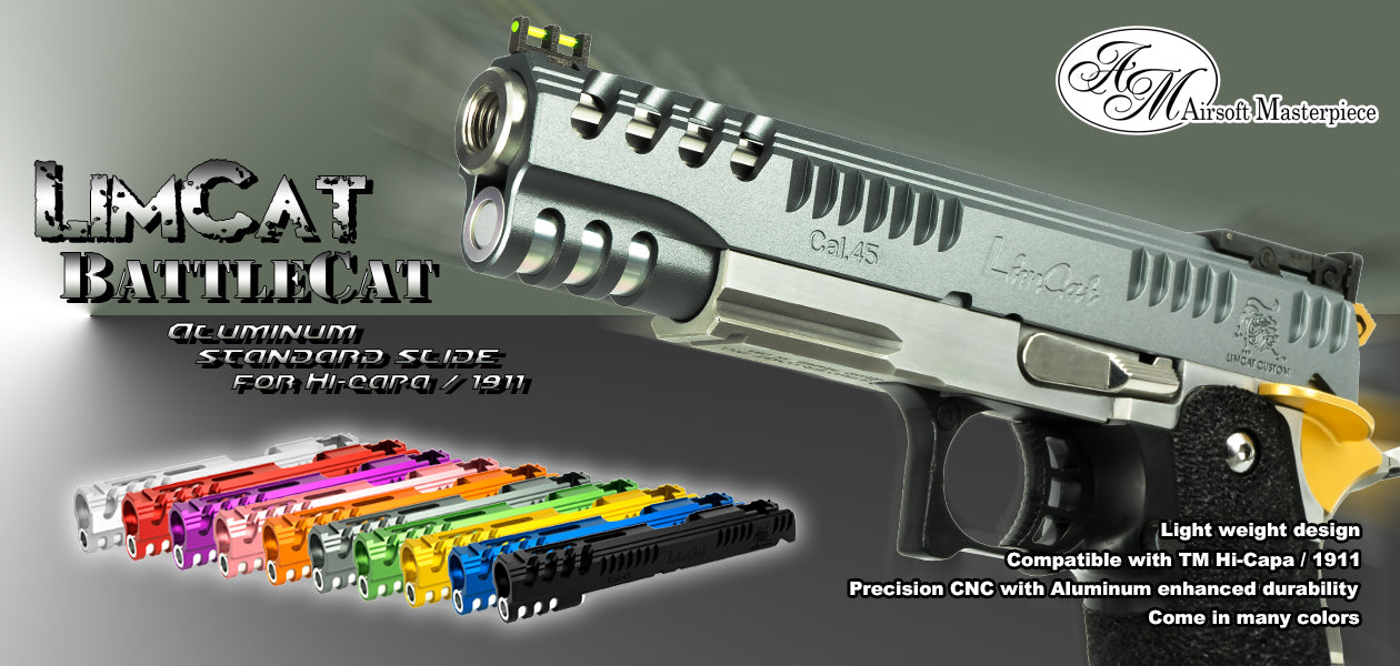 Airsoft Masterpiece “LimCat BattleCat” Slide for Hi-CAPA 5.1 (Matt Silver)