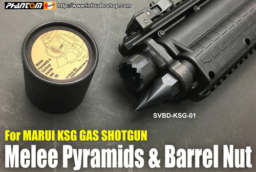 SVOBODA Steel Melee Pyramids & Tactical Barrel Nut Kit (For MARUI KSG)