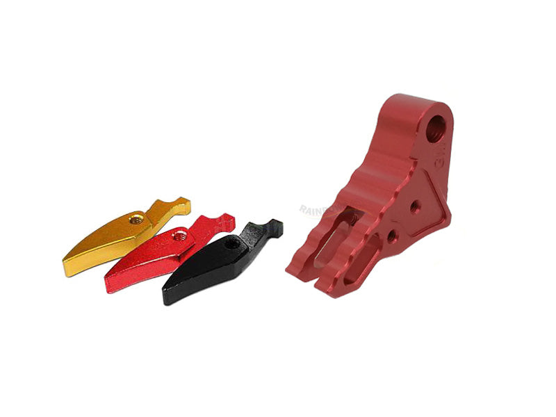 GunsModify "Wave Type" Aluminum Adjustable Trigger for Maru / Umarex G-Seires GBB (Red)