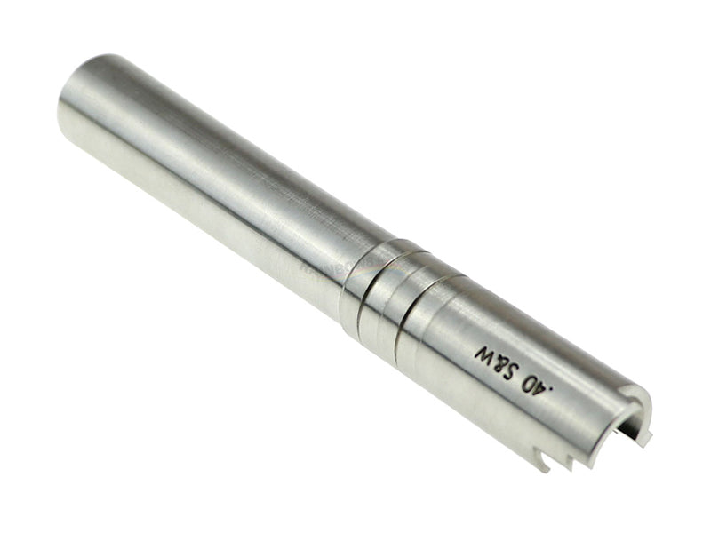 CowCow OB1 Stainless Steel Threaded Outer Barrel For TM Hi-Capa 5.1 (Silver) .40 S&W Marking