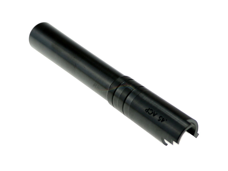 CowCow OB1 Stainless Steel Threaded Outer Barrel For TM Hi-Capa 5.1 (Black) .45 ACP Marking