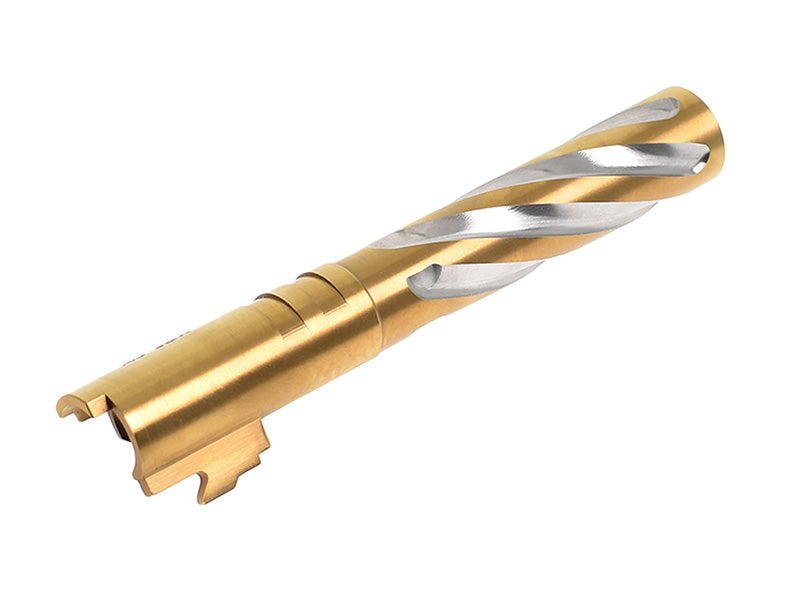 CowCow Tornado Stainless Steel Threaded Outer Barrel For TM Hi-Capa 5.1 (Gold) .40 S&W Marking