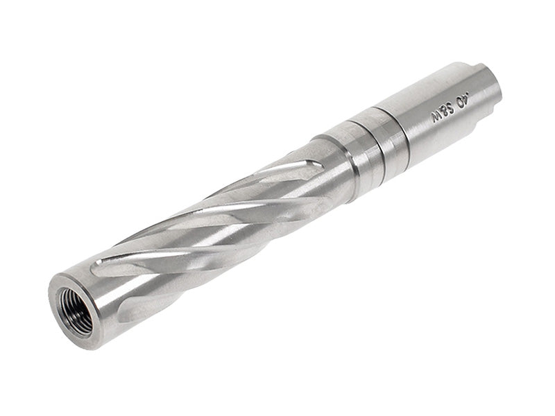 CowCow Tornado Stainless Steel Threaded Outer Barrel For TM Hi-Capa 5.1 (Silver) .40 S&W Marking