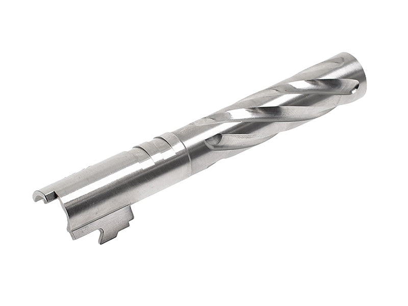 CowCow Tornado Stainless Steel Threaded Outer Barrel For TM Hi-Capa 5.1 (Silver) .40 S&W Marking